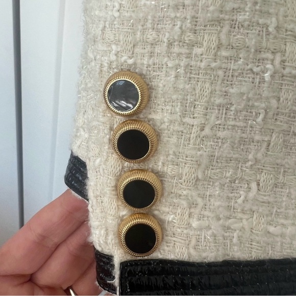 Veronica Beard White and Black Blazer Size 10 - Picture 5 of 8